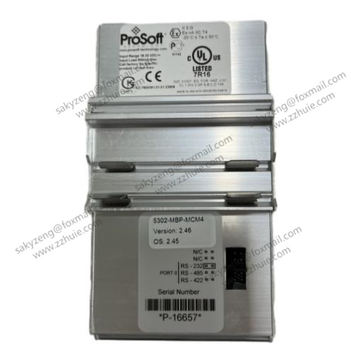 Prosoft 5302-MBP-MCM4MB, communication gateway module, Modbus protocol converter, industrial automation spare part. In stock, warranty, fast shipping.